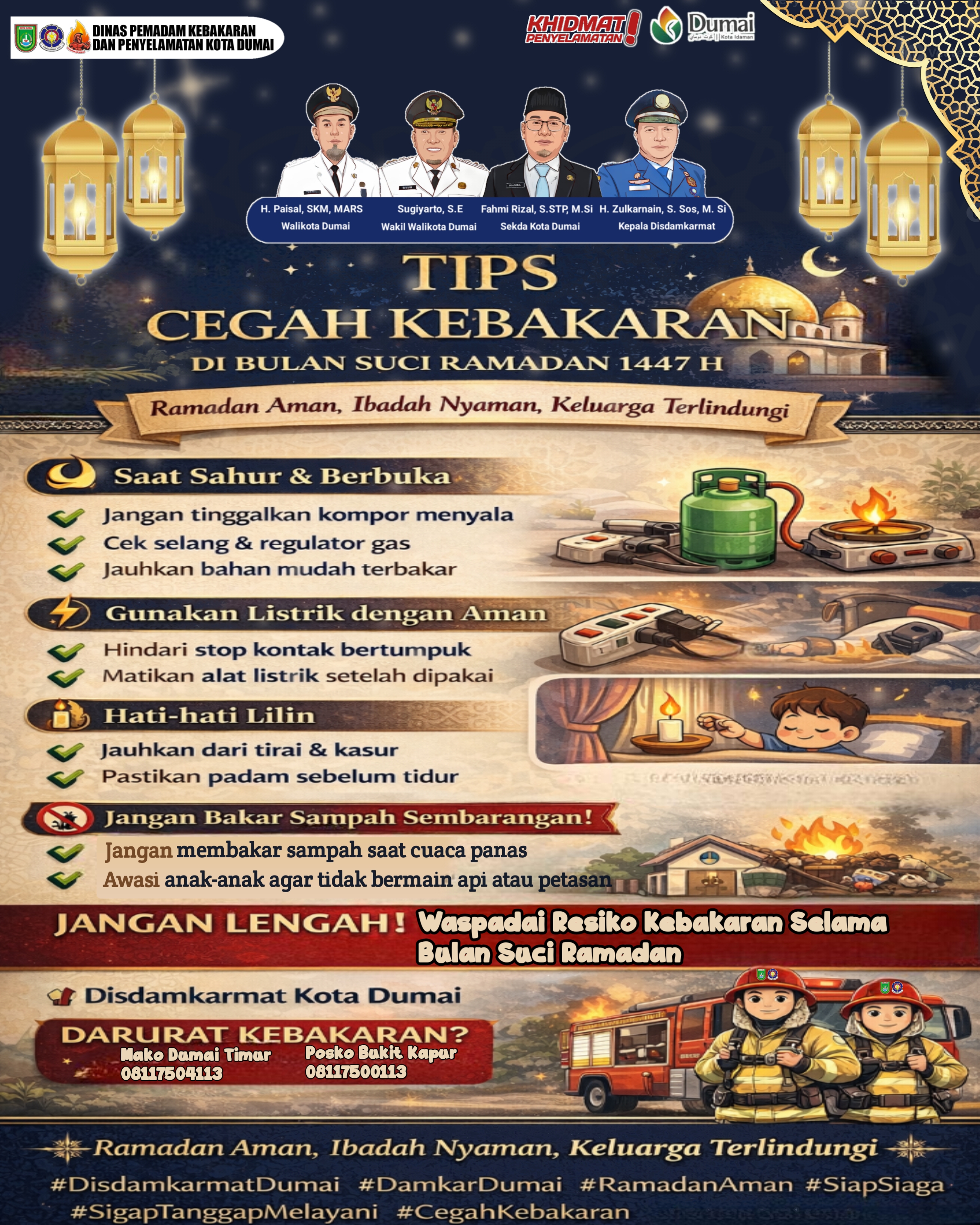Tips Cegah Kebakaran Di Bulan Suci Ramadhna 1447 H