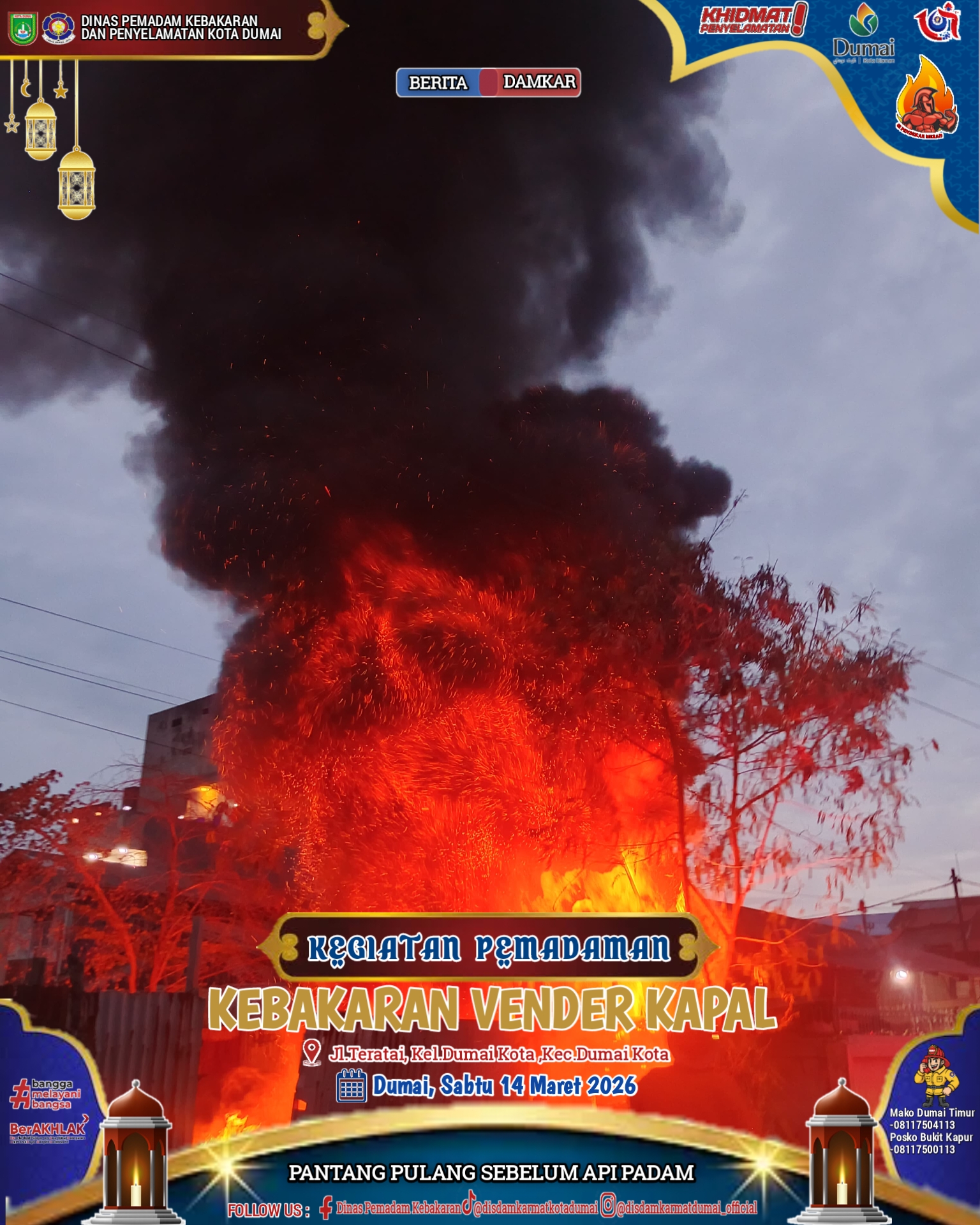 Kebakaran Vender Kapal
