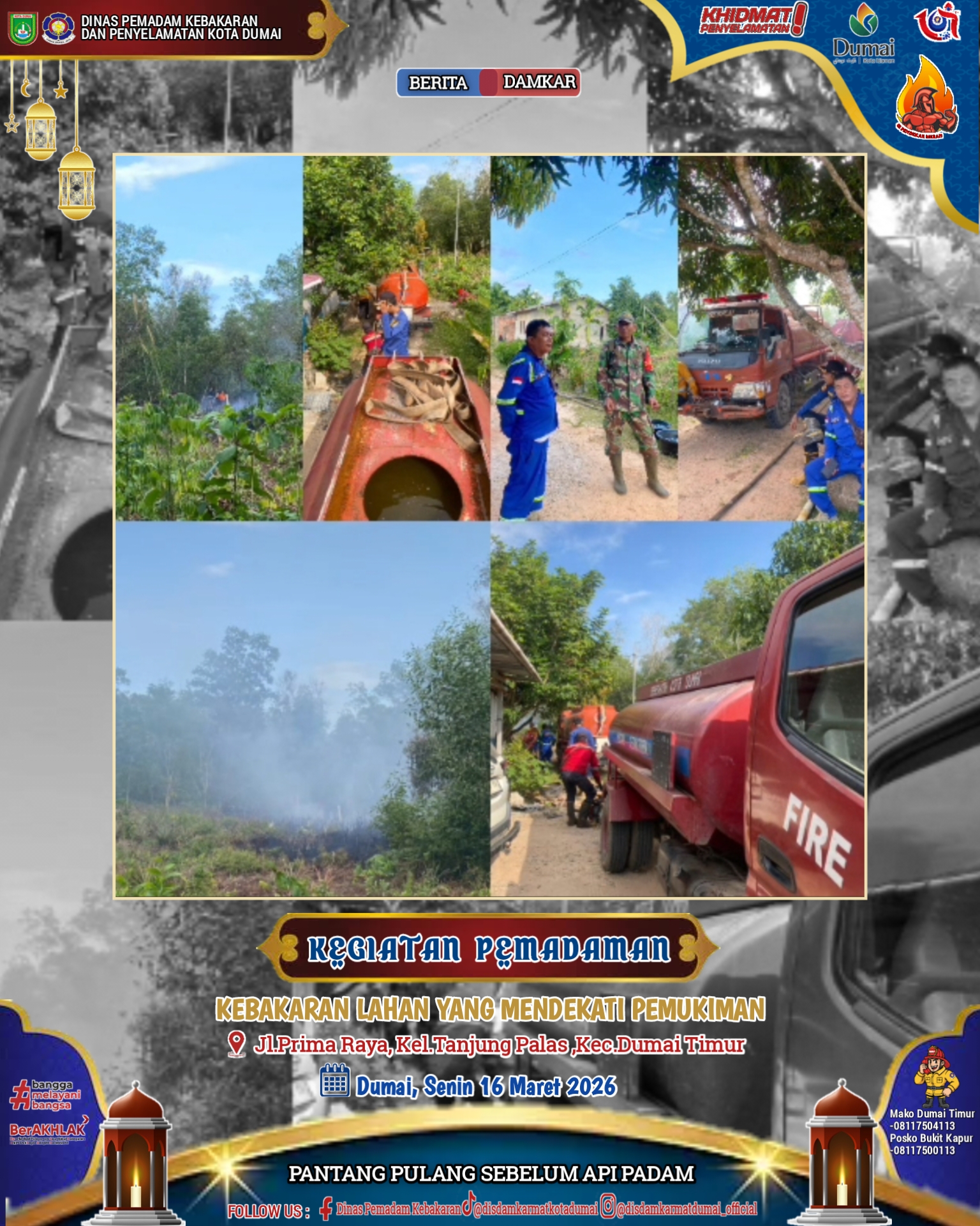 Kebakaran Lahan Yang Mendekati Pemukiman