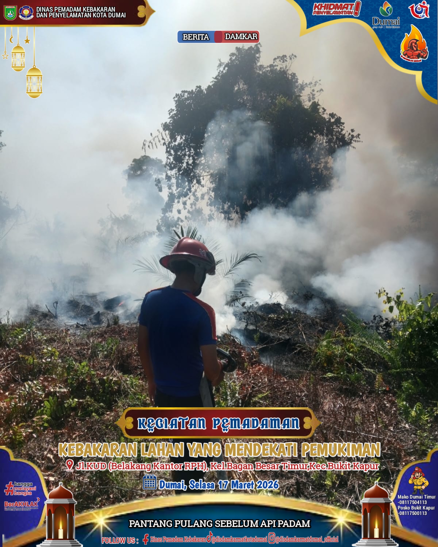 Kebakaran Lahan Yang Mendekati Pemukiman