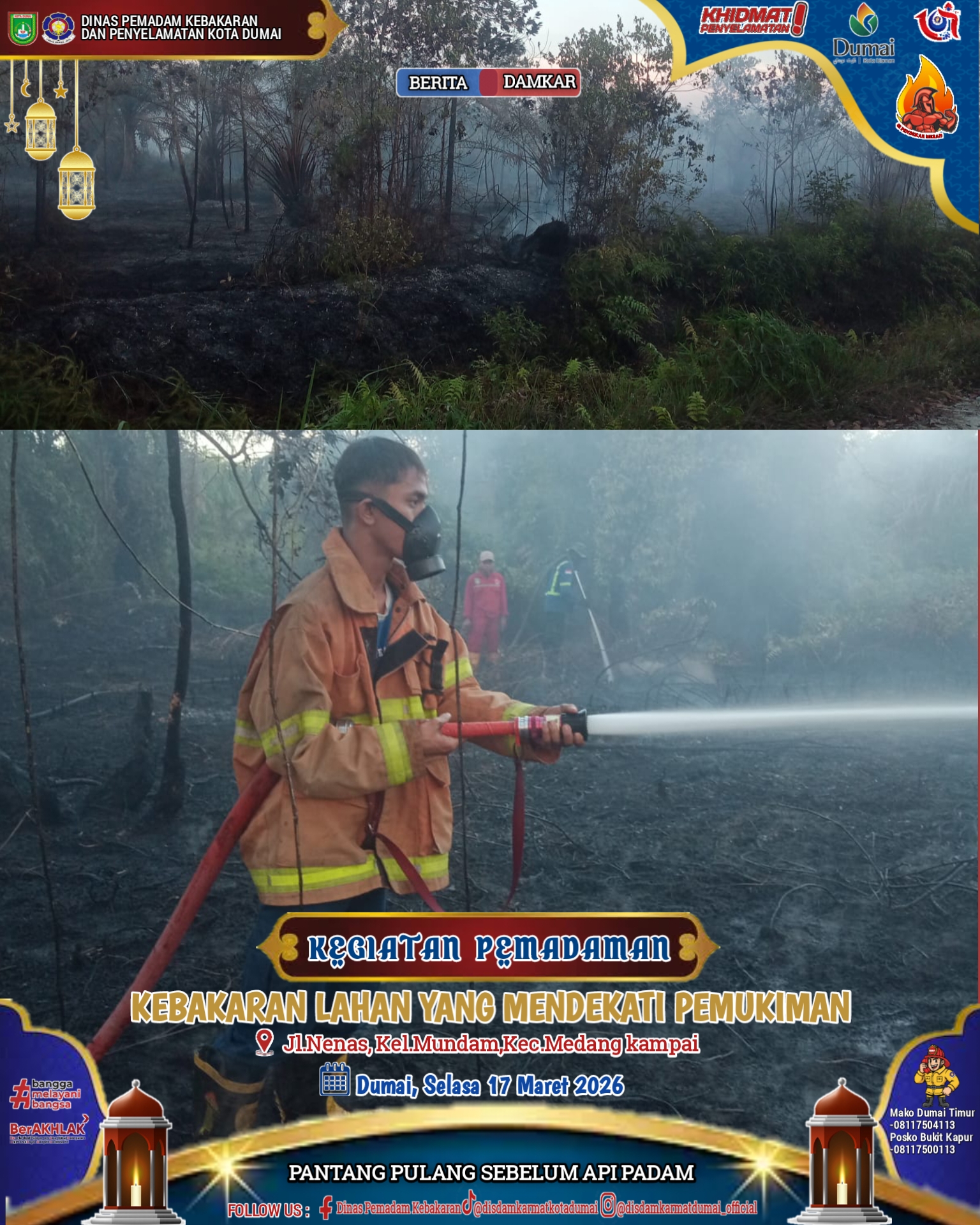 Kebakaran Lahan Yang Mendekati Pemukiman