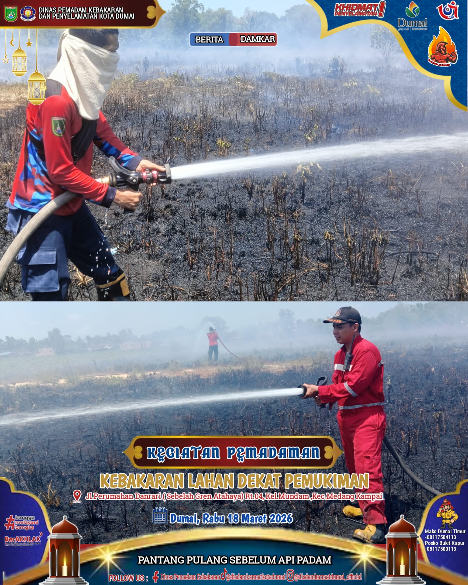 Kebakaran Lahan Yang Mendekati Pemukiman