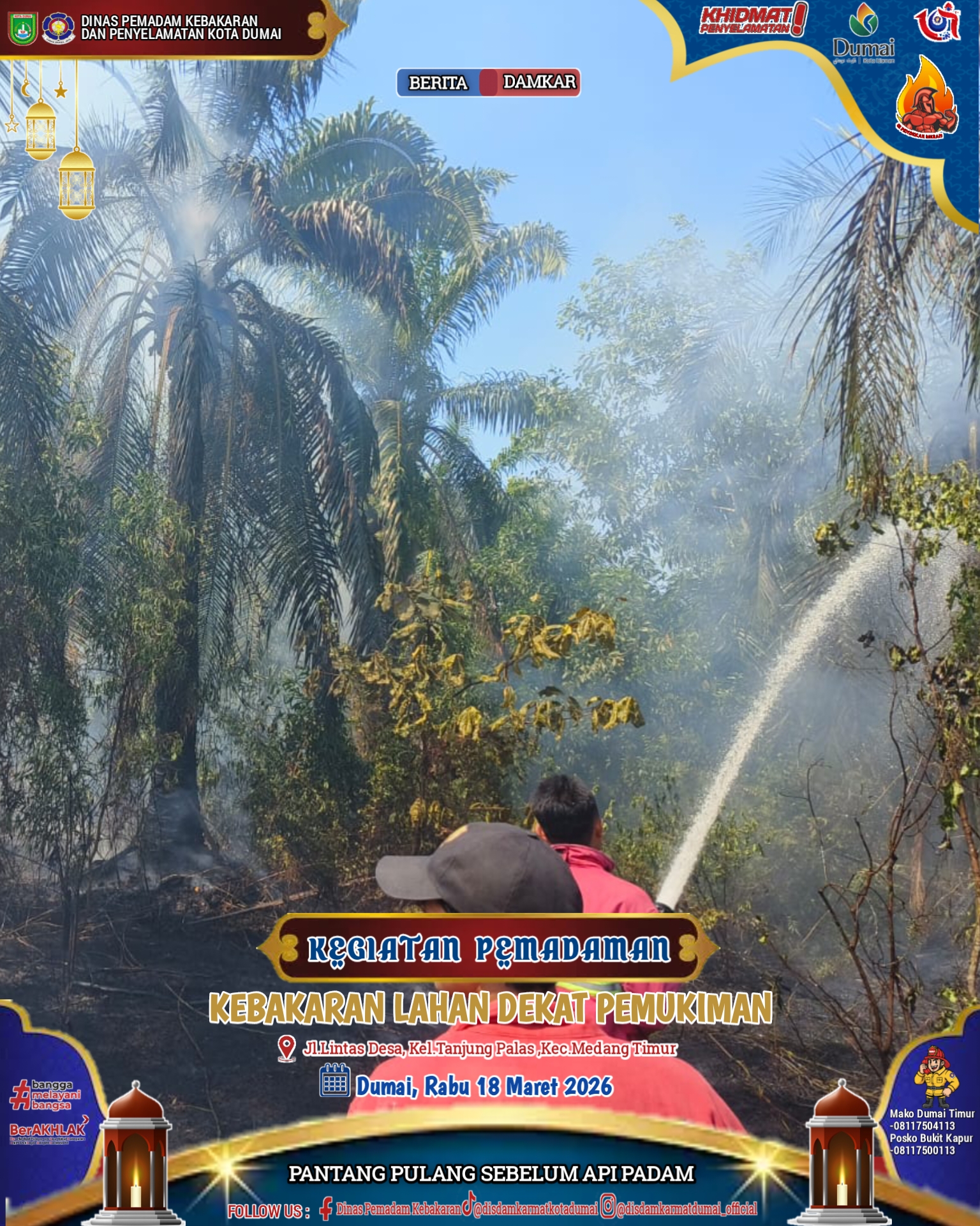 Kebakaran Lahan Yang Mendekati Pemukiman