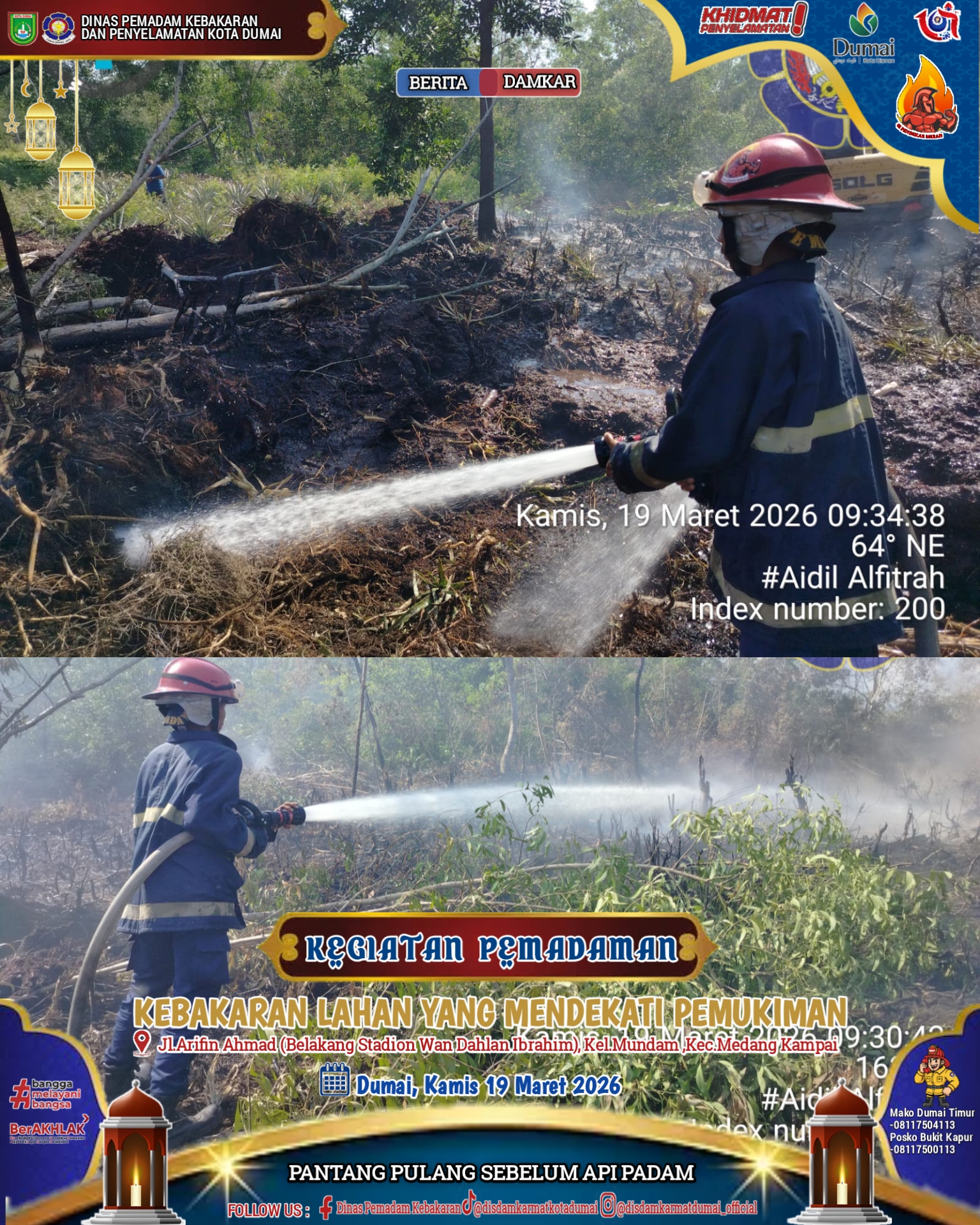 Kebakaran Lahan Yang Mendekati Pemukiman