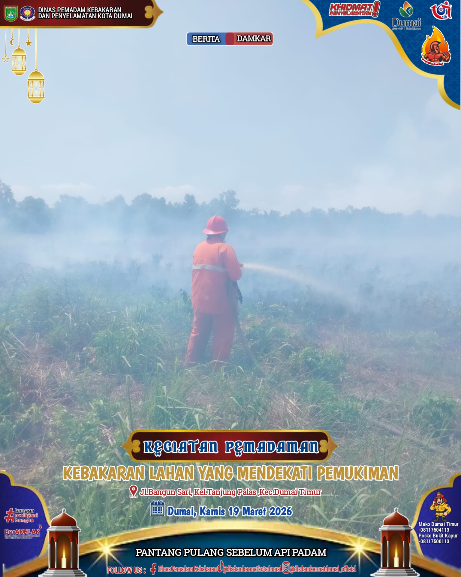Kebakaran Lahan Yang Mendekati Pemukiman