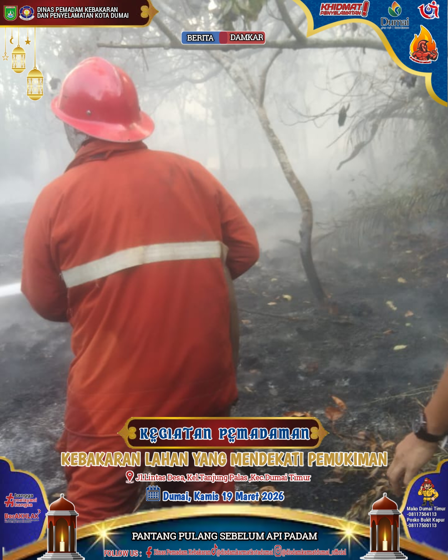 Kebakaran Lahan Yang Mendekati Pemukiman