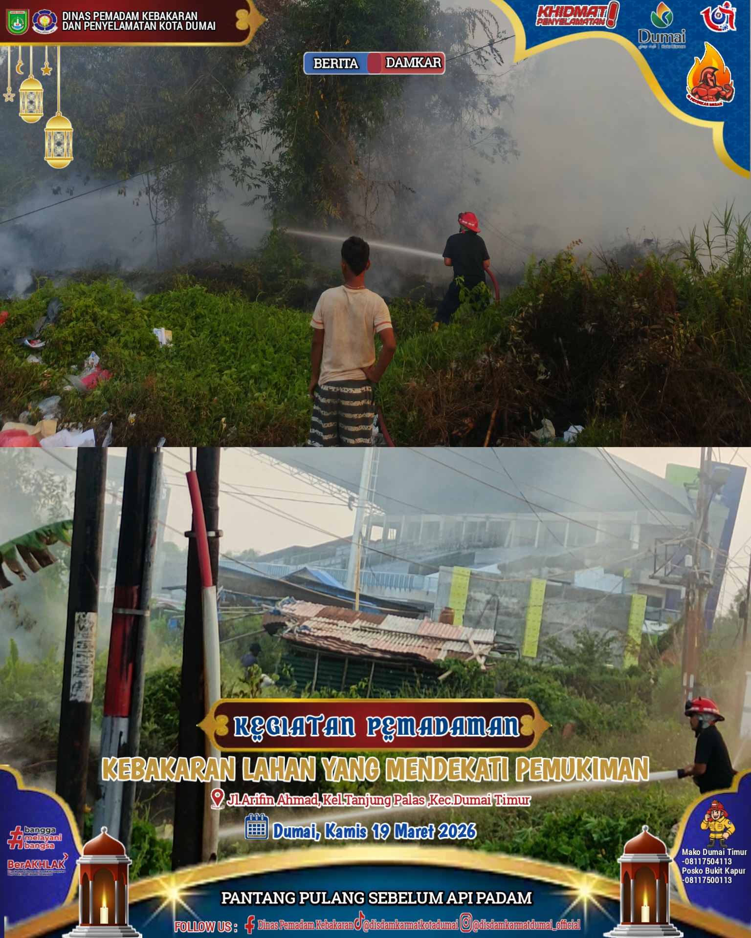 Kebakaran Lahan Yang Mendekati Pemukiman