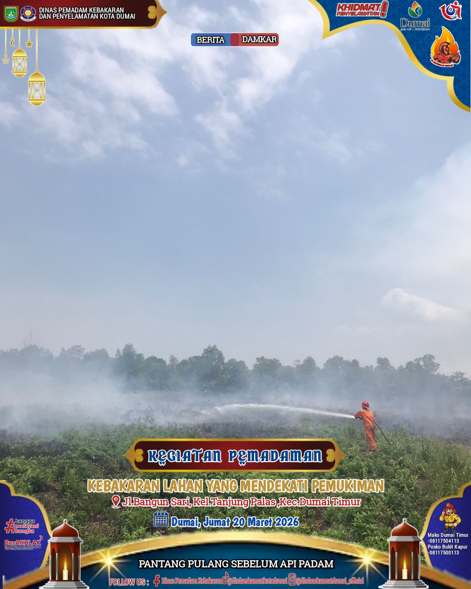 Kebakaran Lahan Yang Mendekati Pemukiman