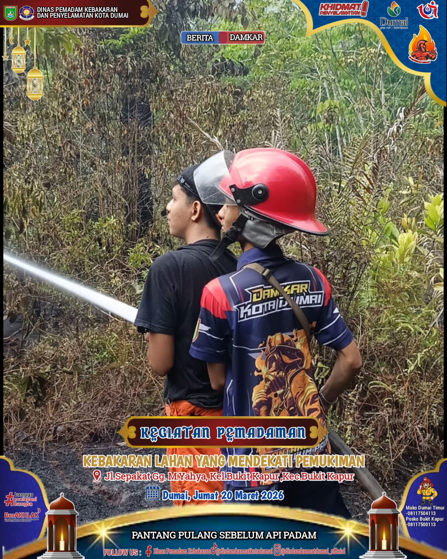 Kebakaran Lahan Yang Mendekati Pemukiman