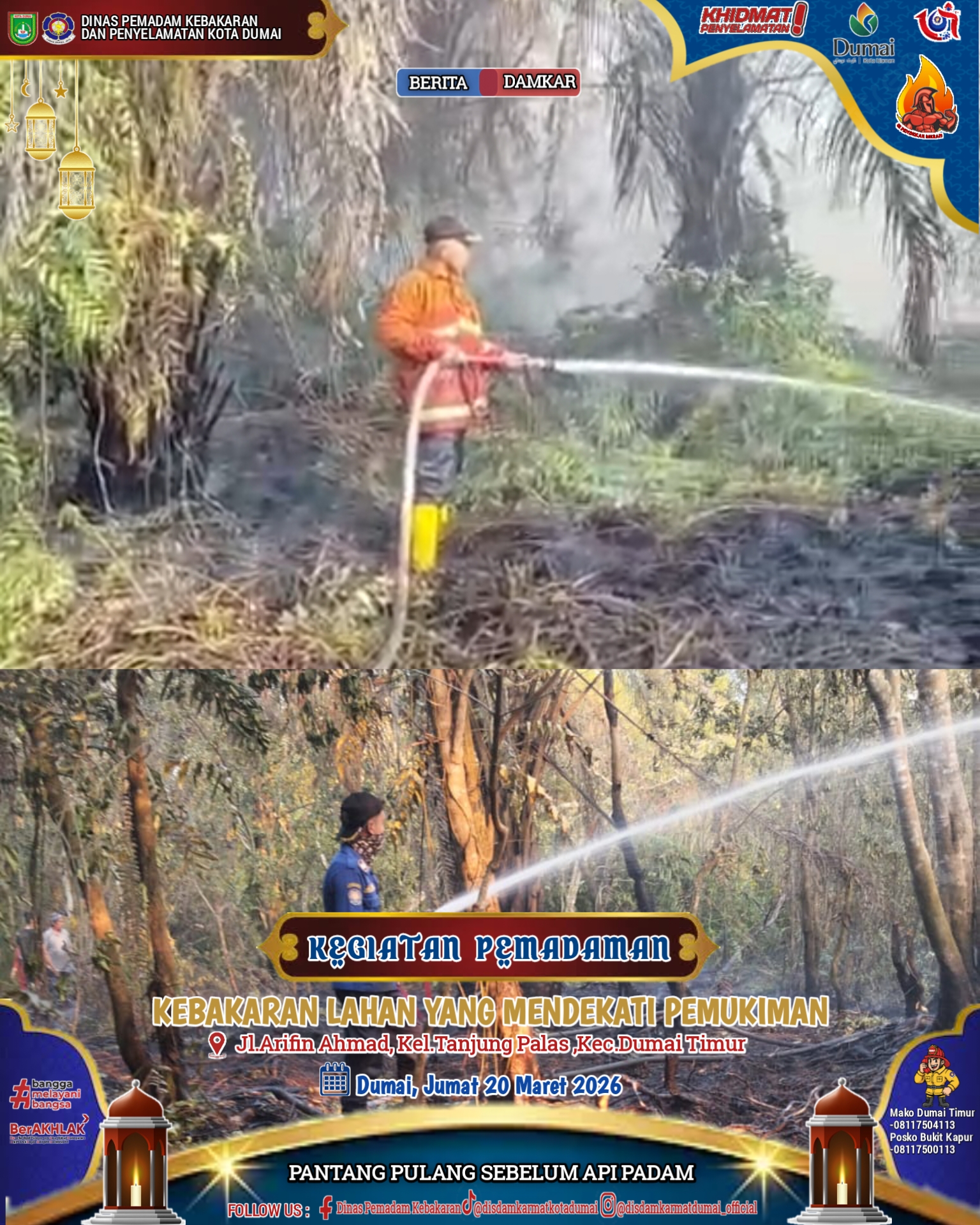 Kebakaran Lahan Yang Mendekati Pemukiman