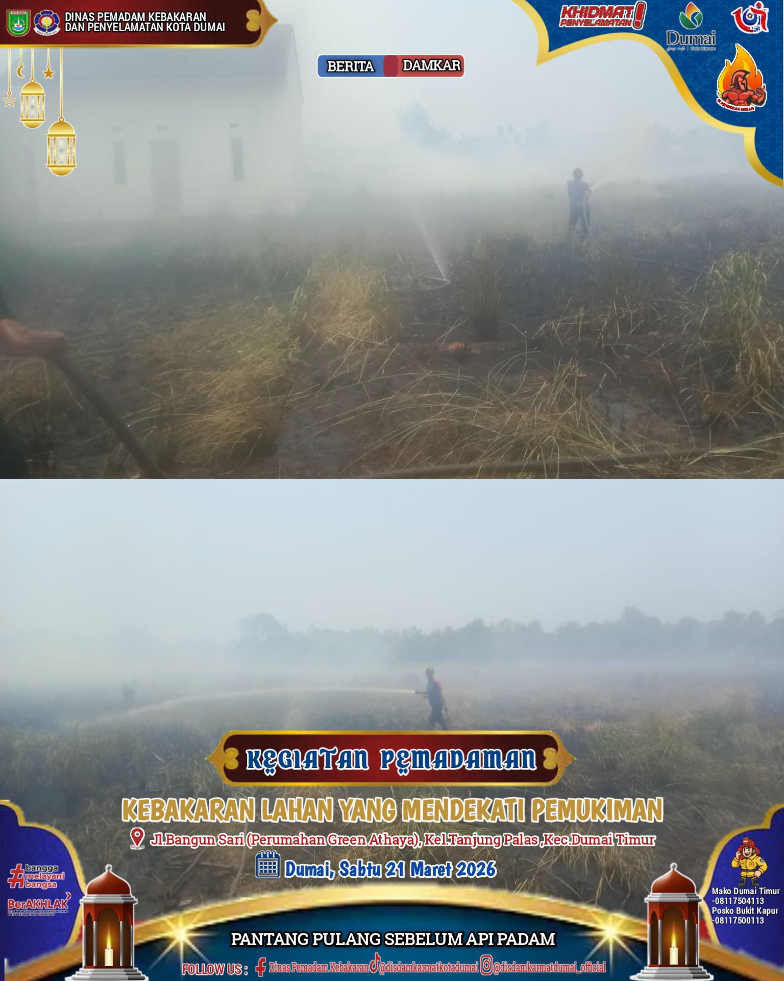 Kebakaran Lahan Yang Mendekati Pemukiman