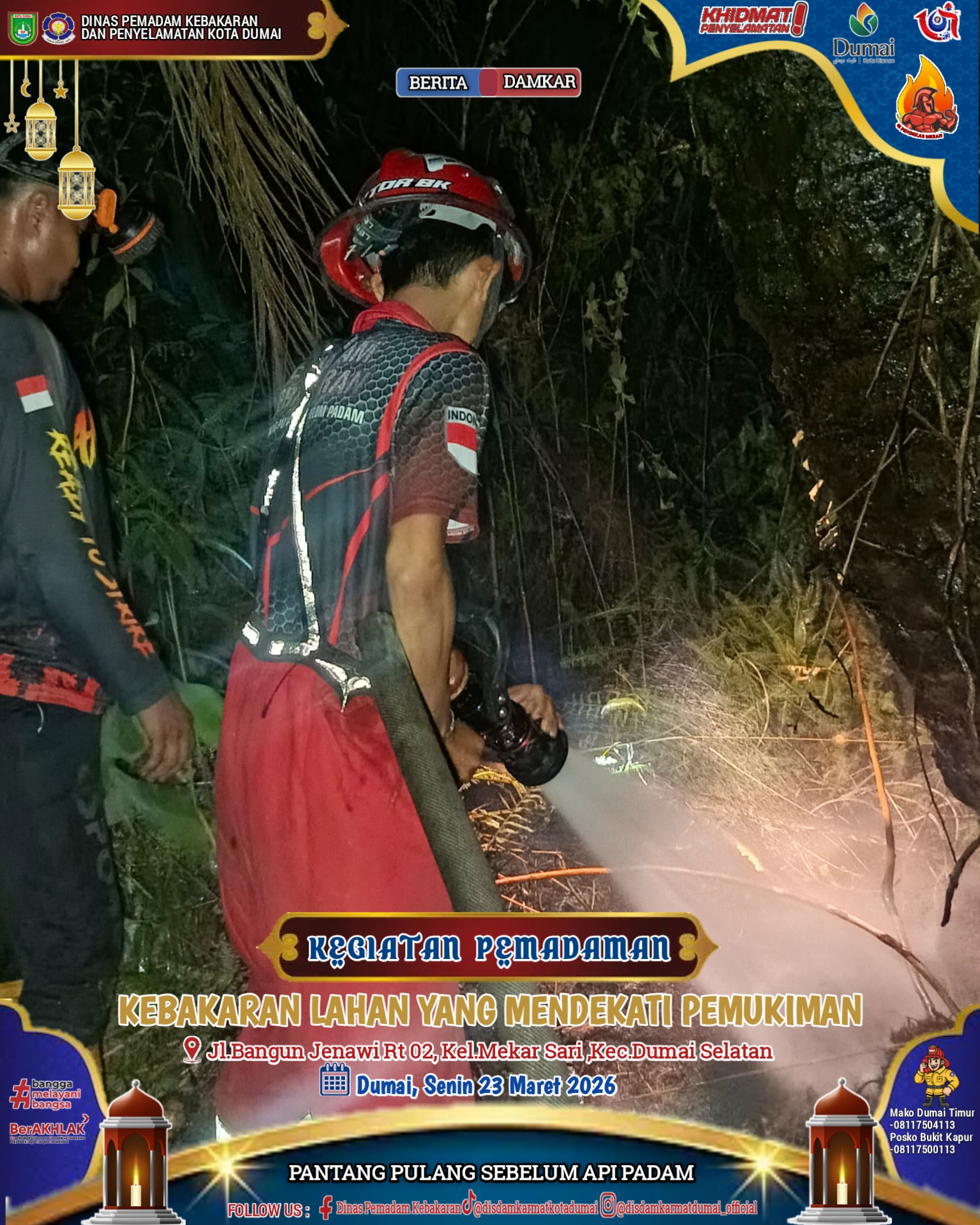 Kebakaran Lahan Yang Mendekati Pemukiman