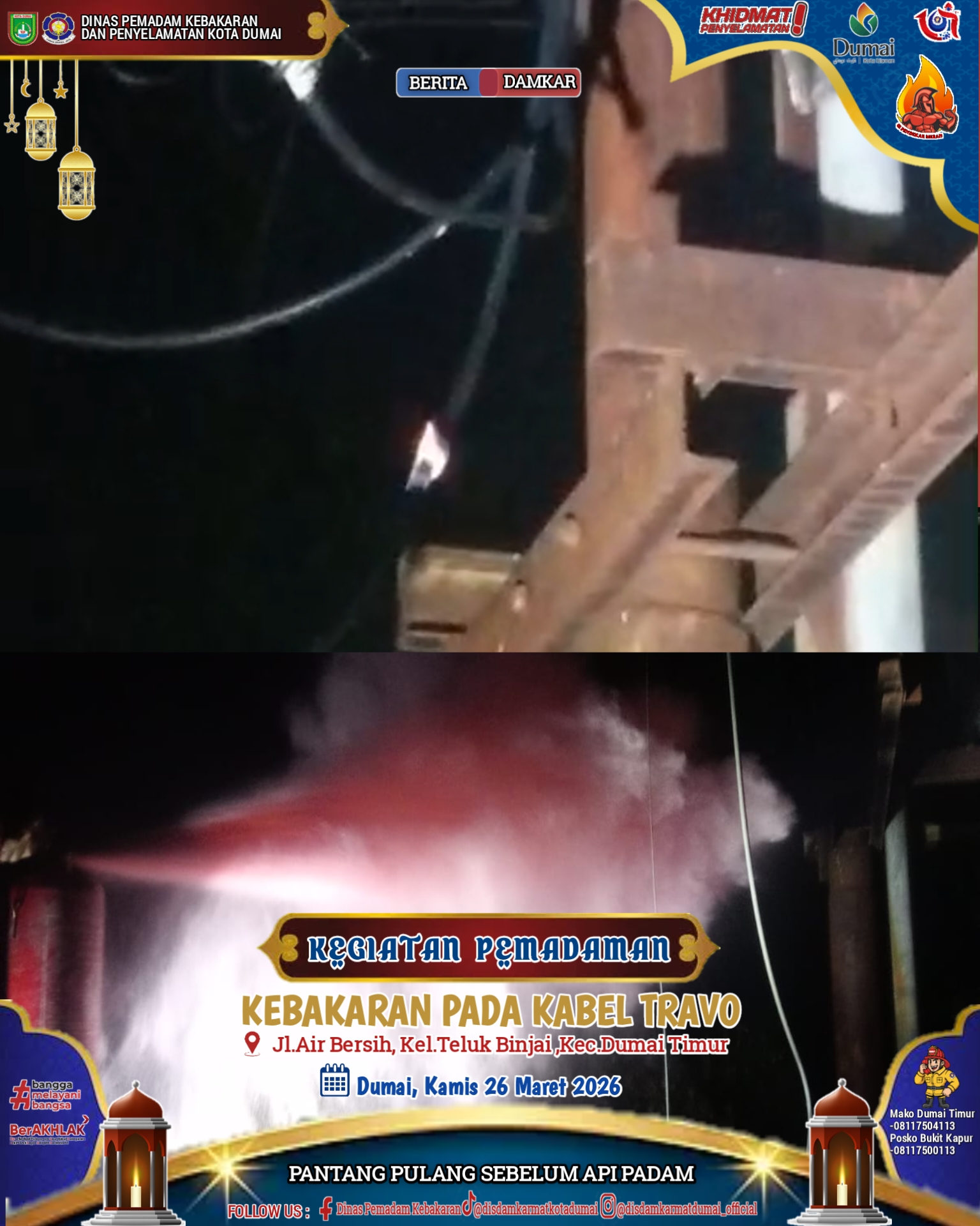 Kebakaran Pada Kabel Travo