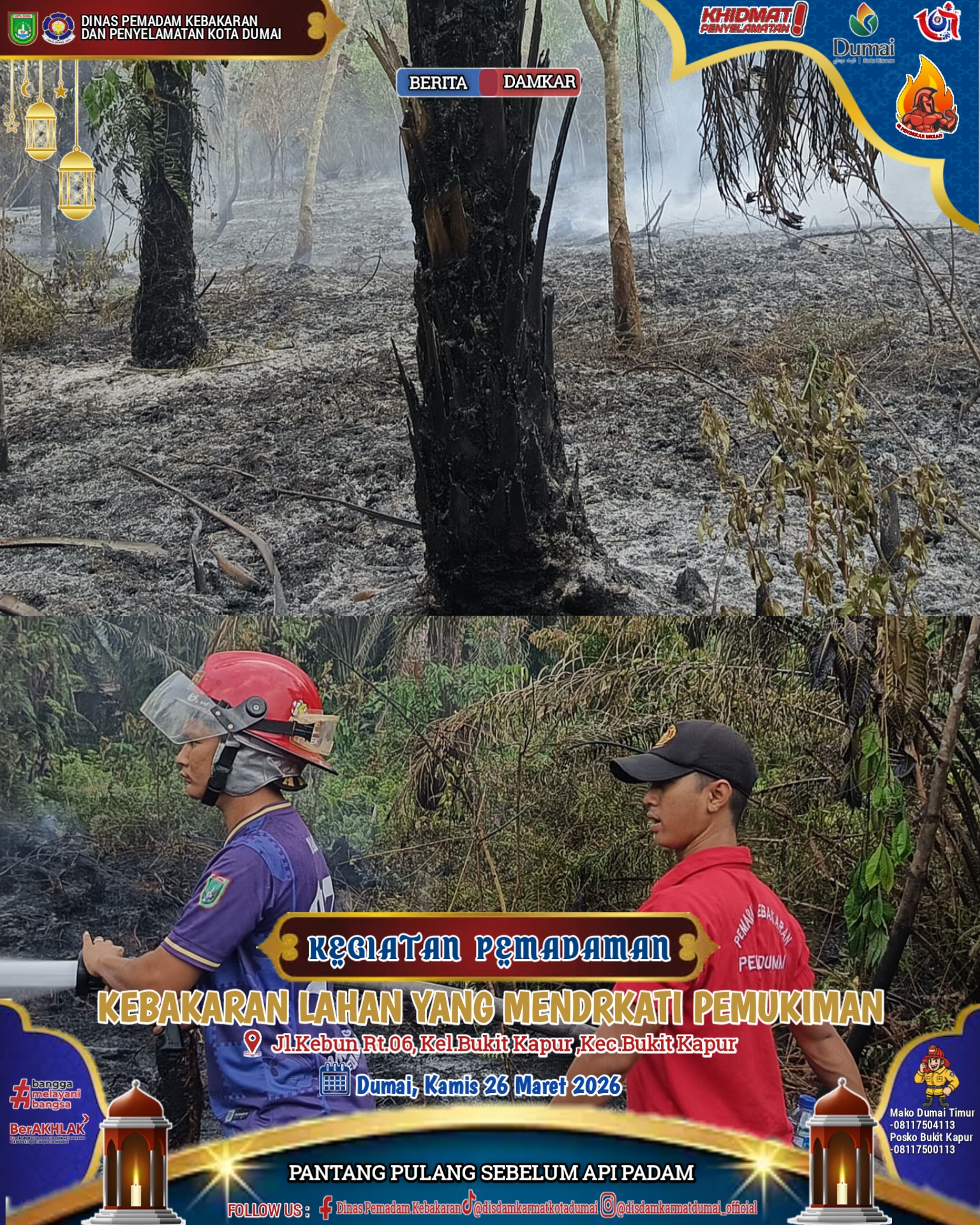 Kebakaran Lahan Yang Mendekati Pemukiman