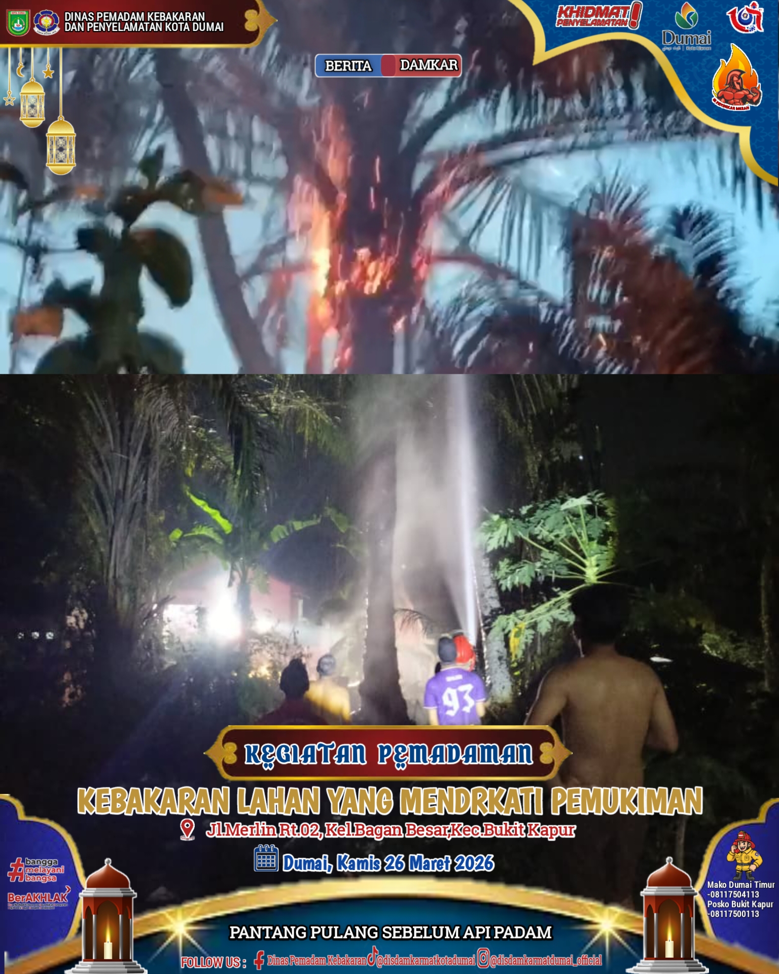 Kebakaran Lahan Yang Mendekati Pemukiman