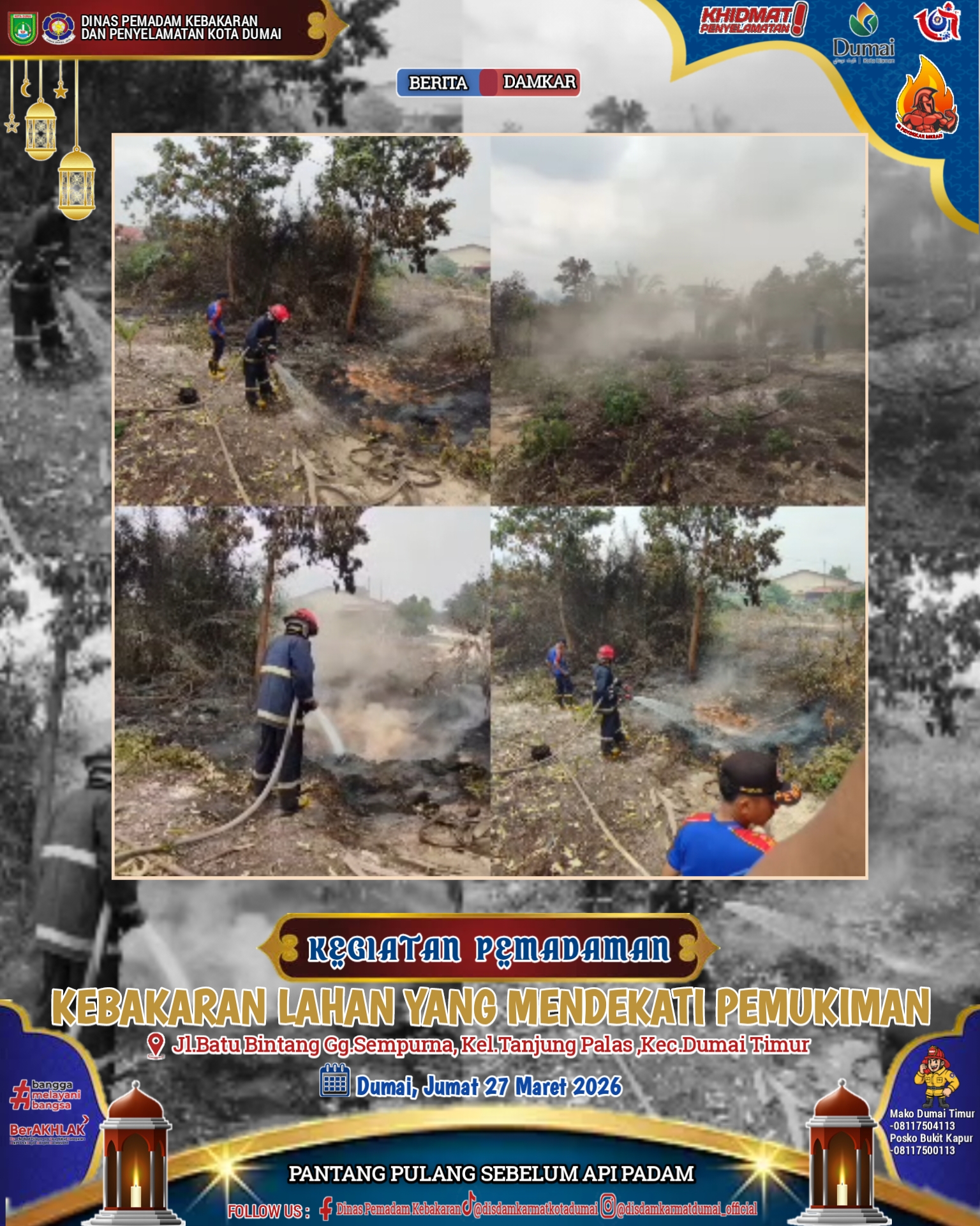 Kebakaran Lahan Yang Mendekati Pemukiman