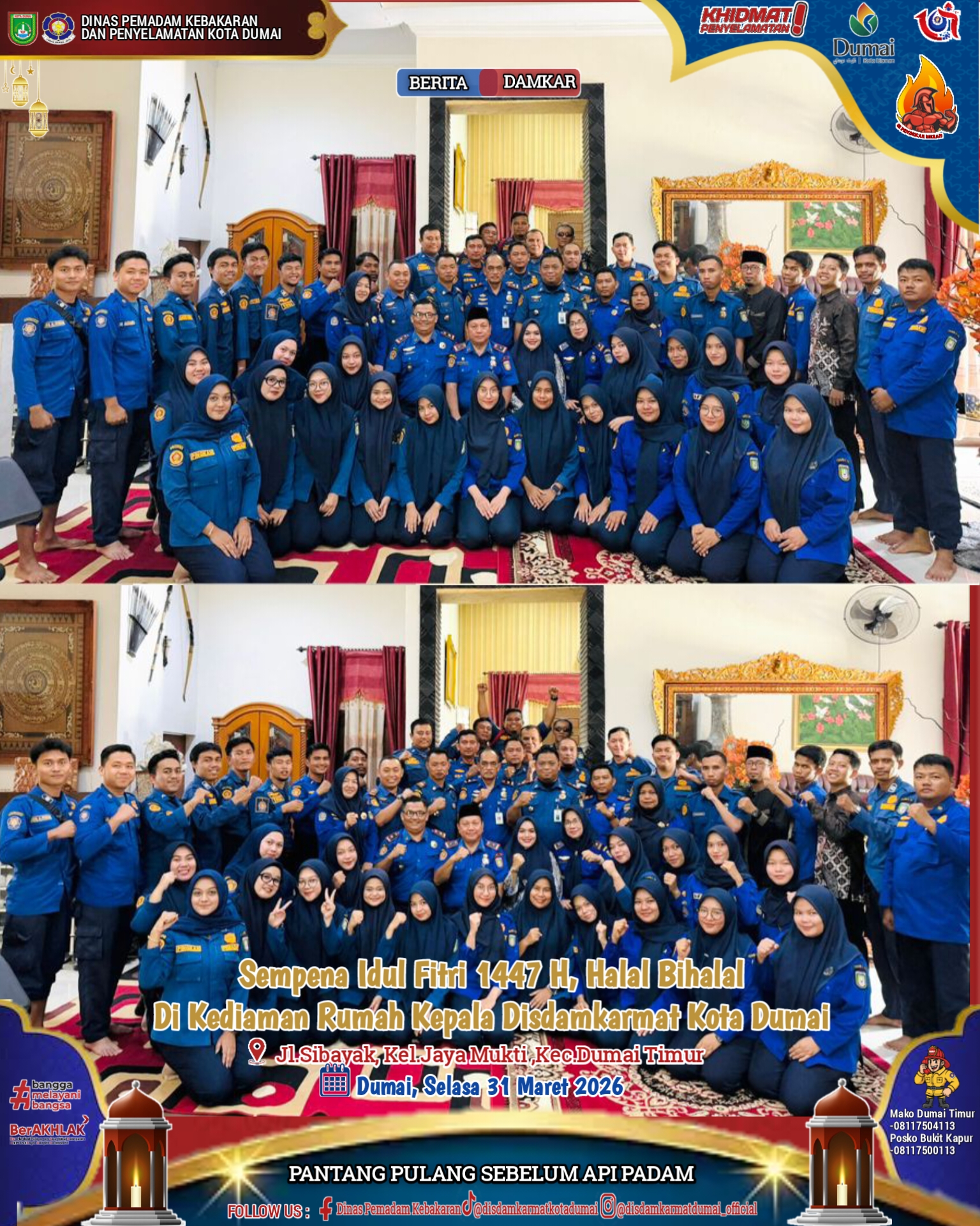 Halal Bihalal Kediaman Rumah Kepala Dinas Damkarmat Kota Dumai