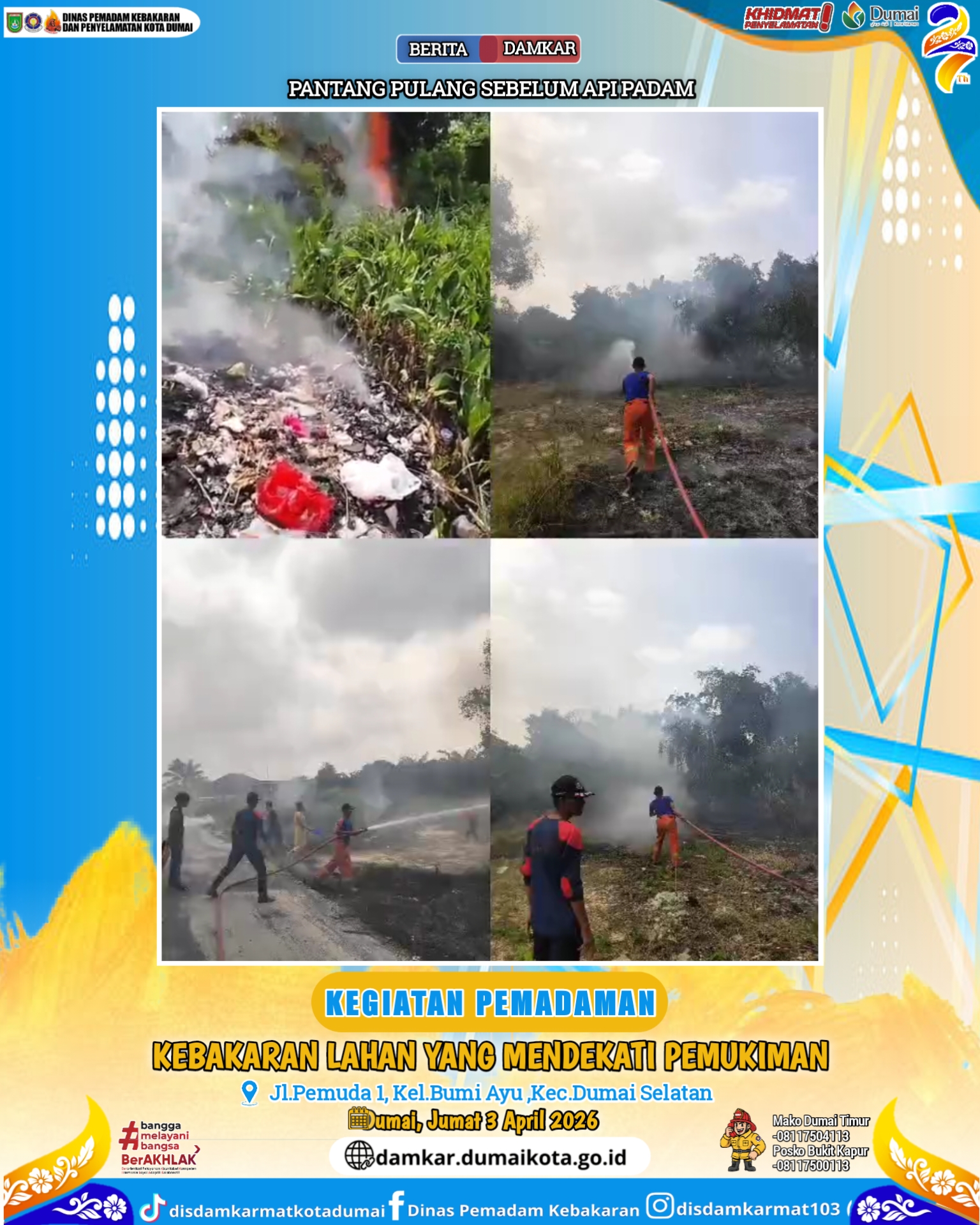 Kebakaran Lahan Yang Mendekati Pemukiman