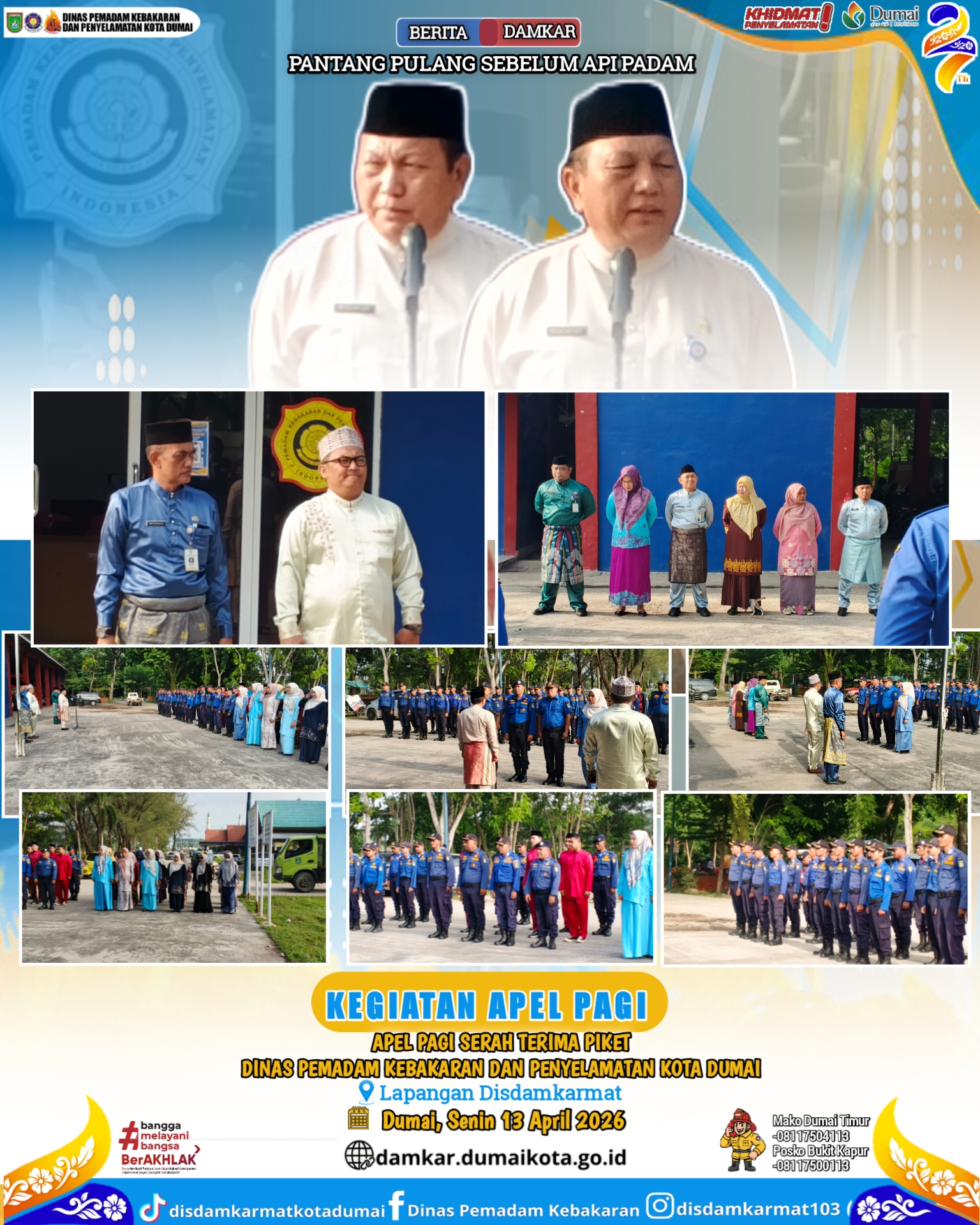 Apel Pagi Di Lingkungan Disdamkarmat Kota Dumai