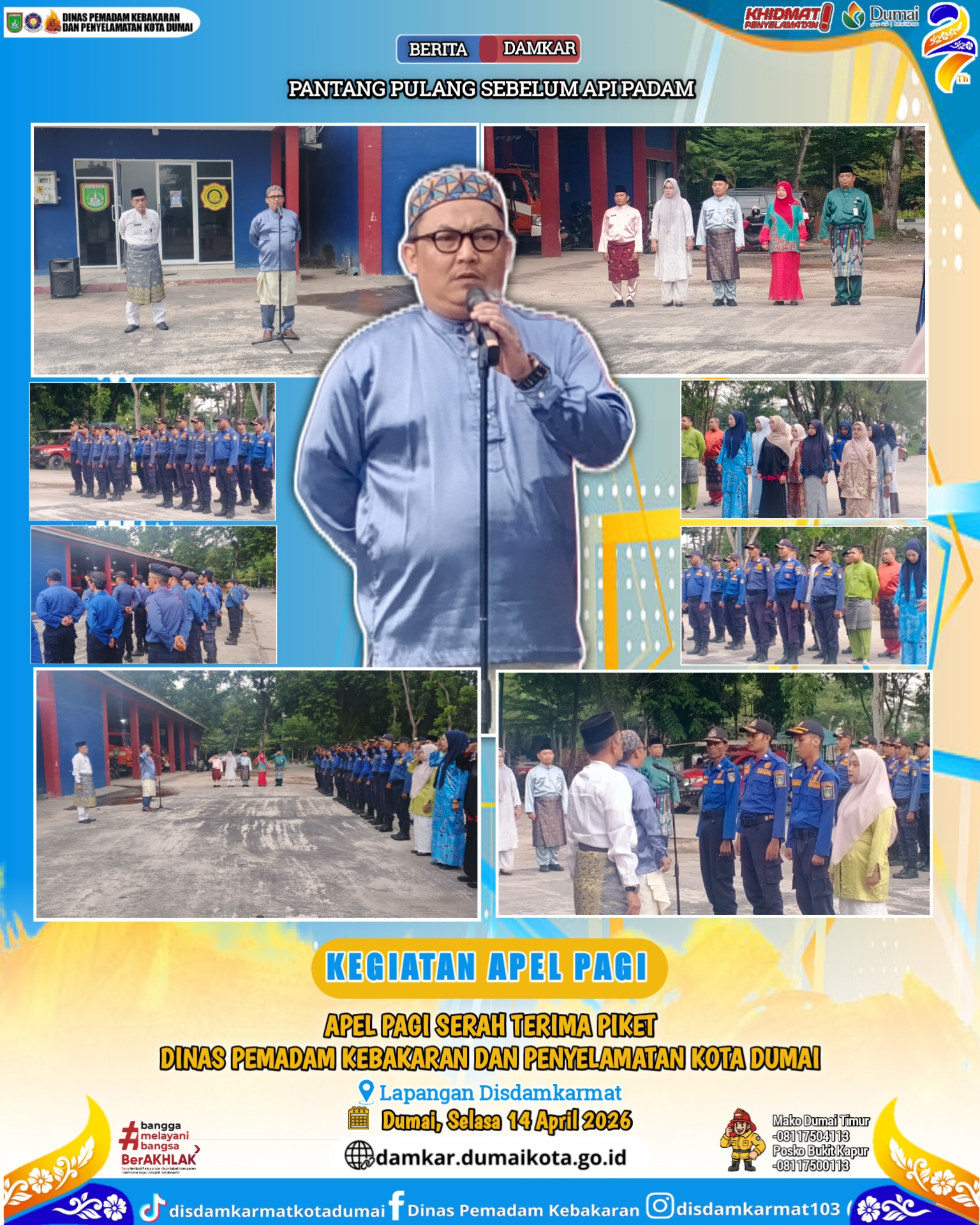 Apel Pagi Di Lingkungan Disdamkarmat Kota Dumai