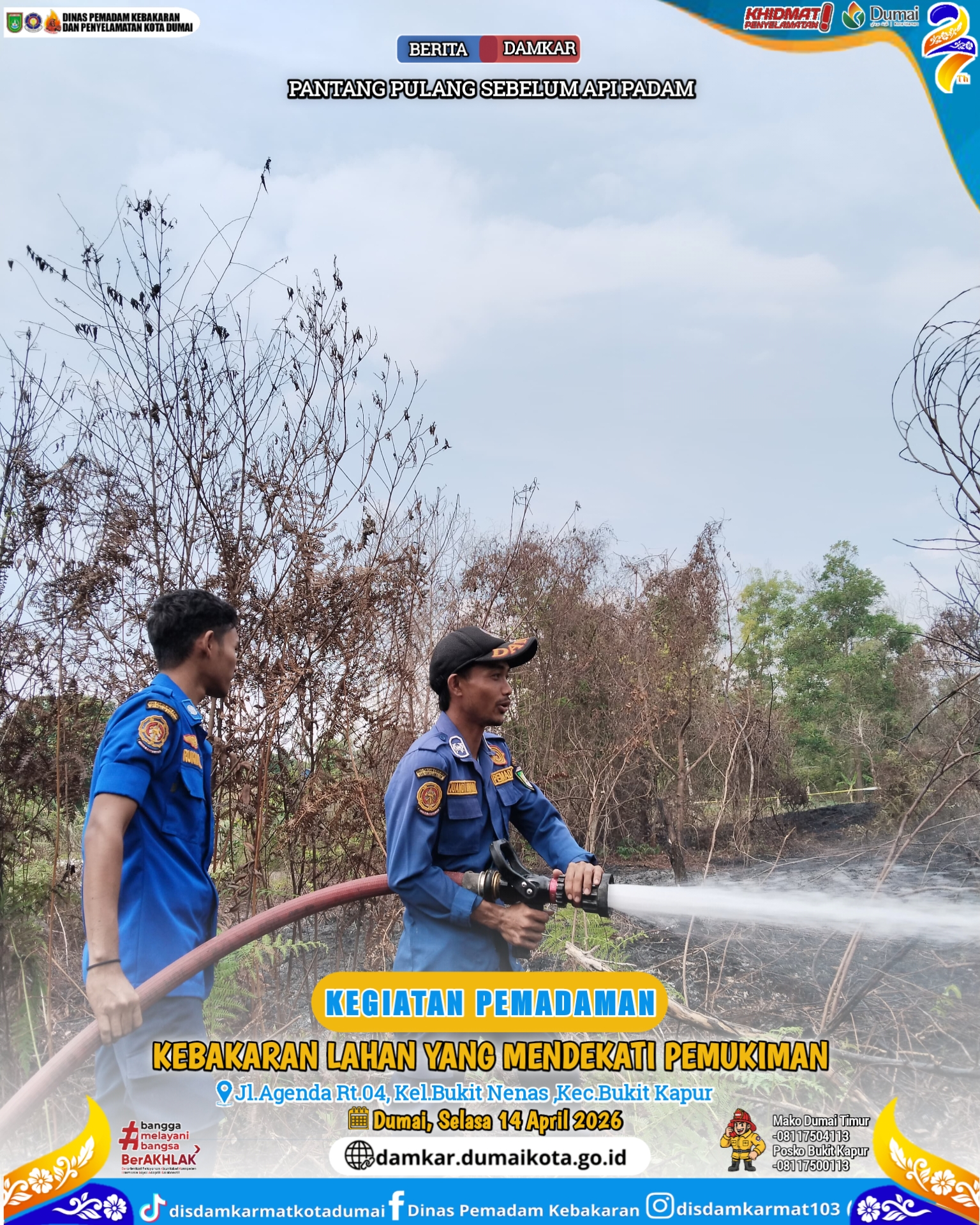 Kebakaran Lahan Yang Mendekati Pemukiman