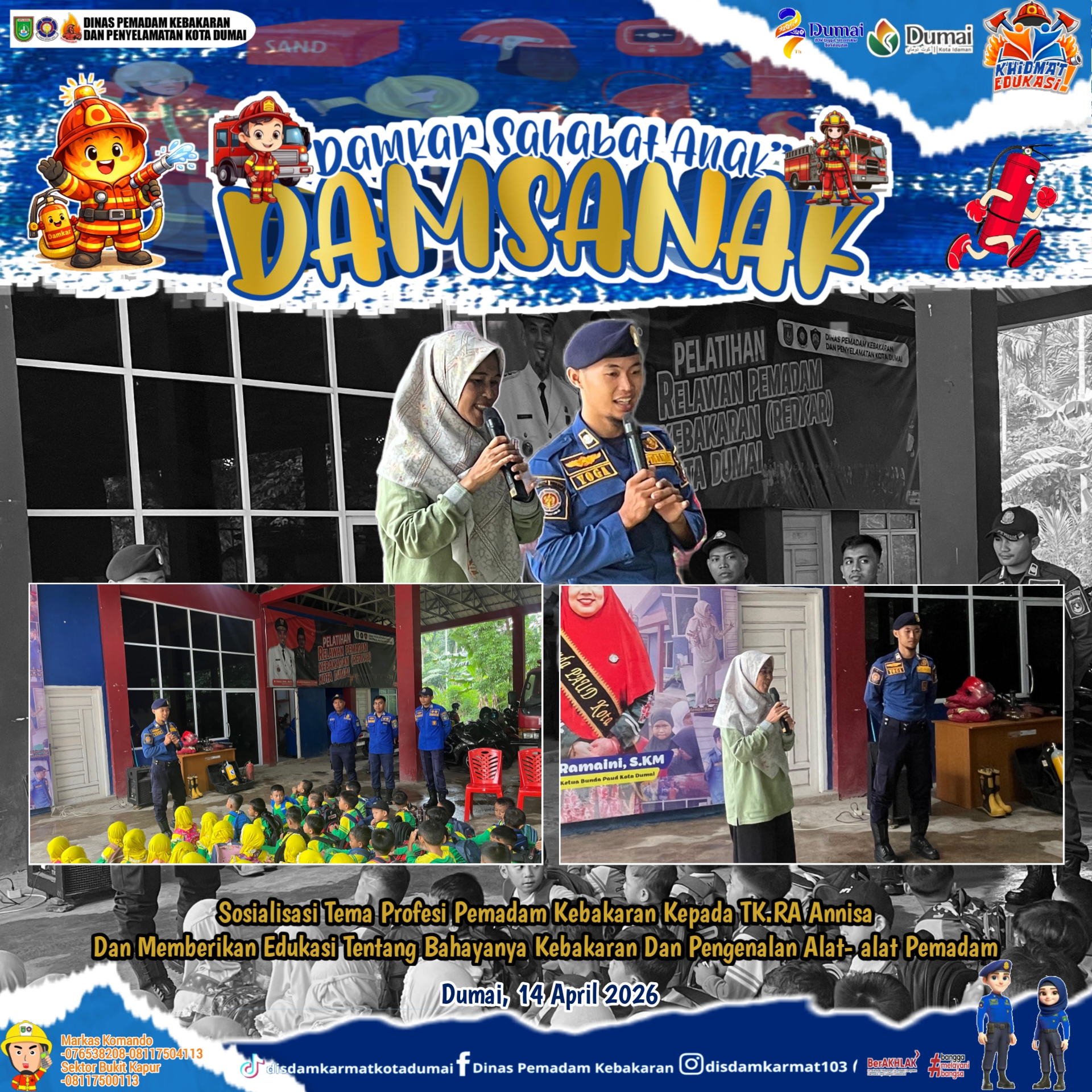 Kunjungan Edukasi TK RA Annisa Ke Disdamkarmat Kota Dumai