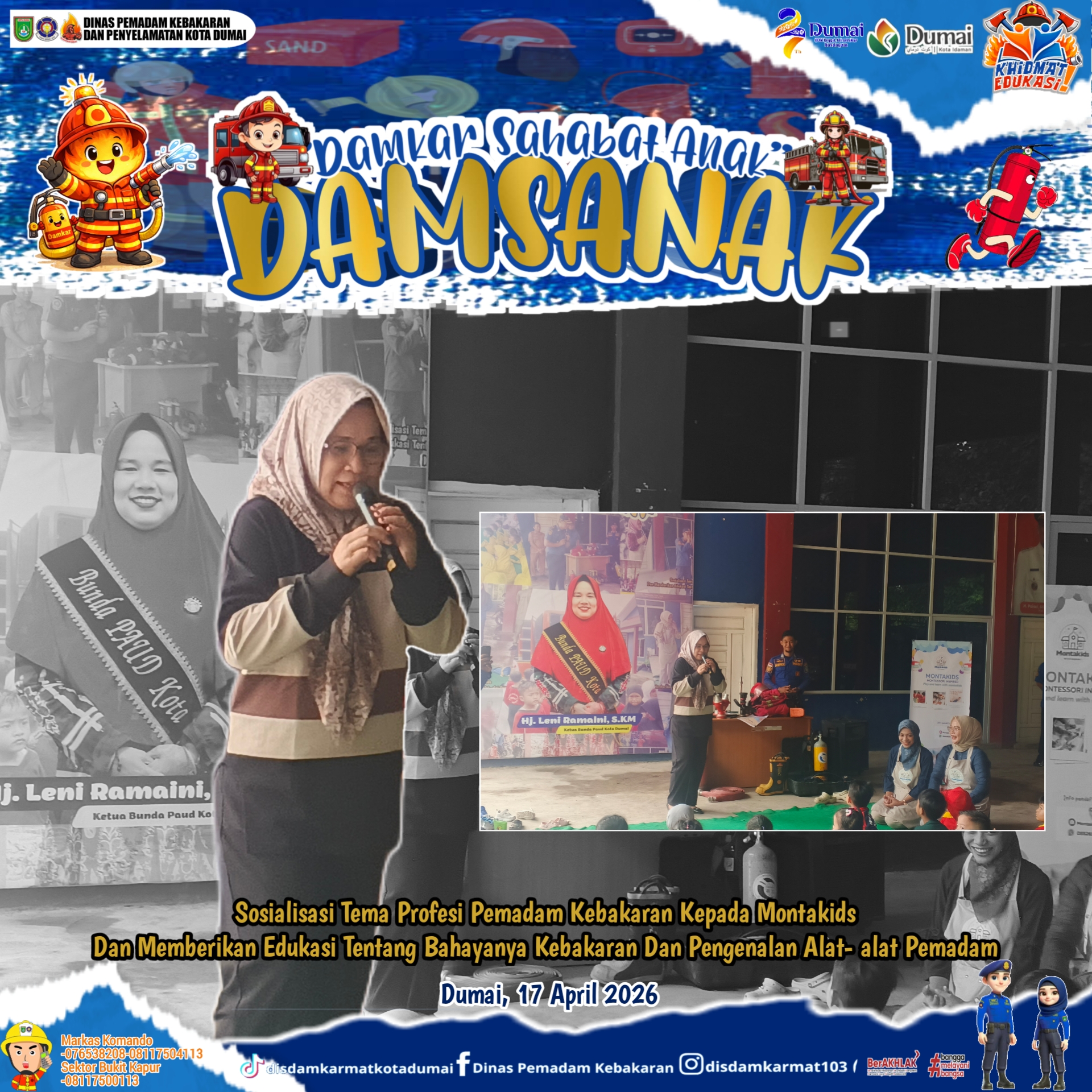 Kunjungan Edukasi Montakids Ke Disdamkarmat Kota Dumai