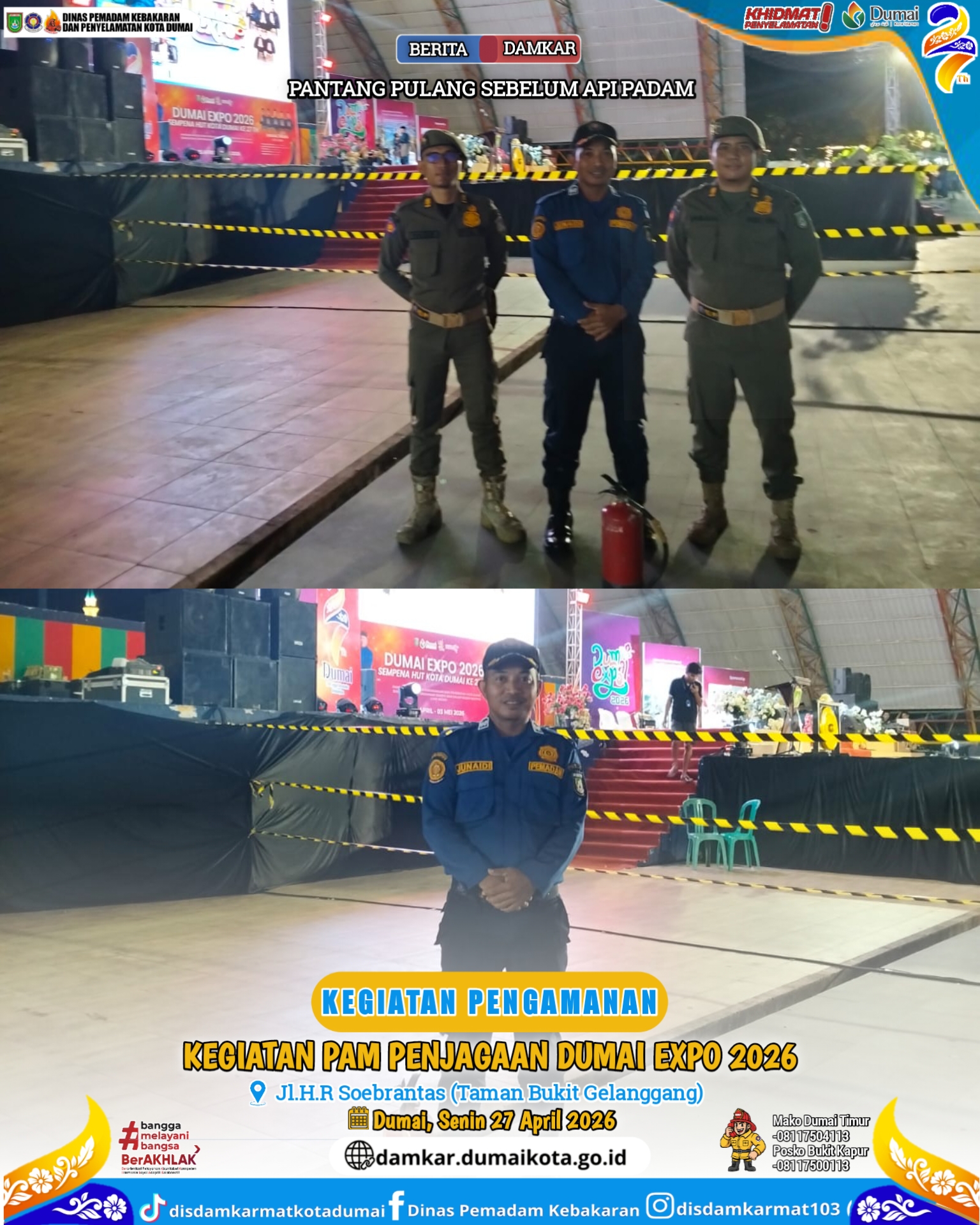 Kegiatan PAM Penjagaan  Dumai Expo 2026