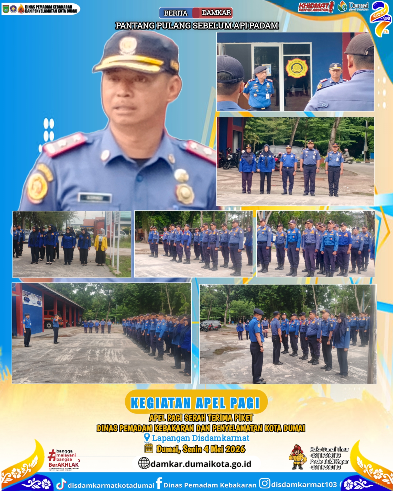 Apel Pagi Di Lingkungan Disdamkarmat Kota Dumai
