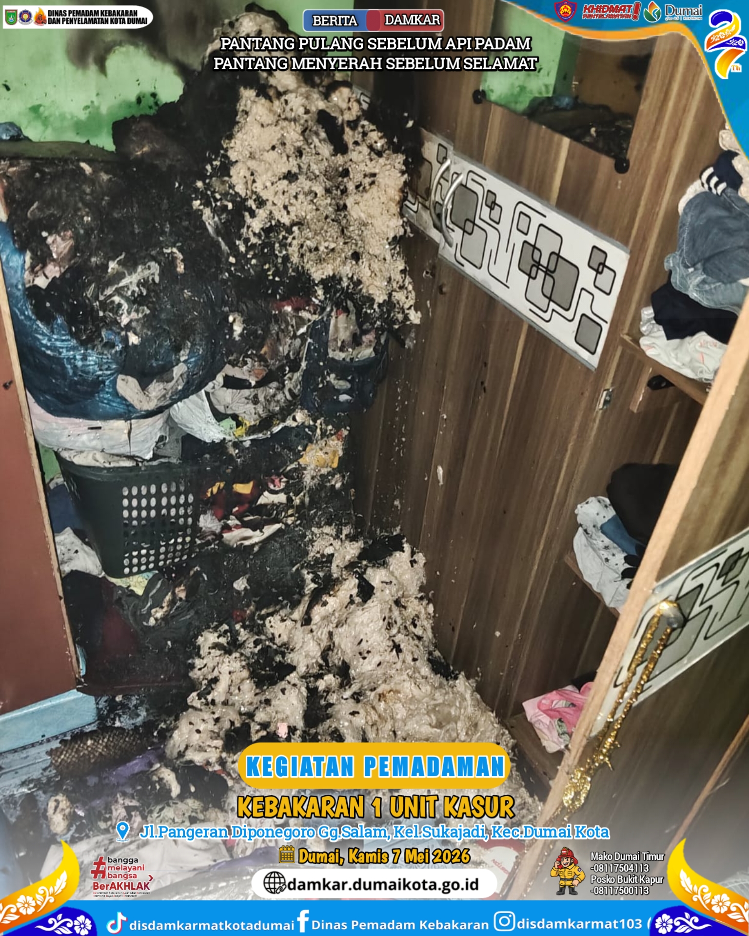 Kebakaran 1 Unit Kasur