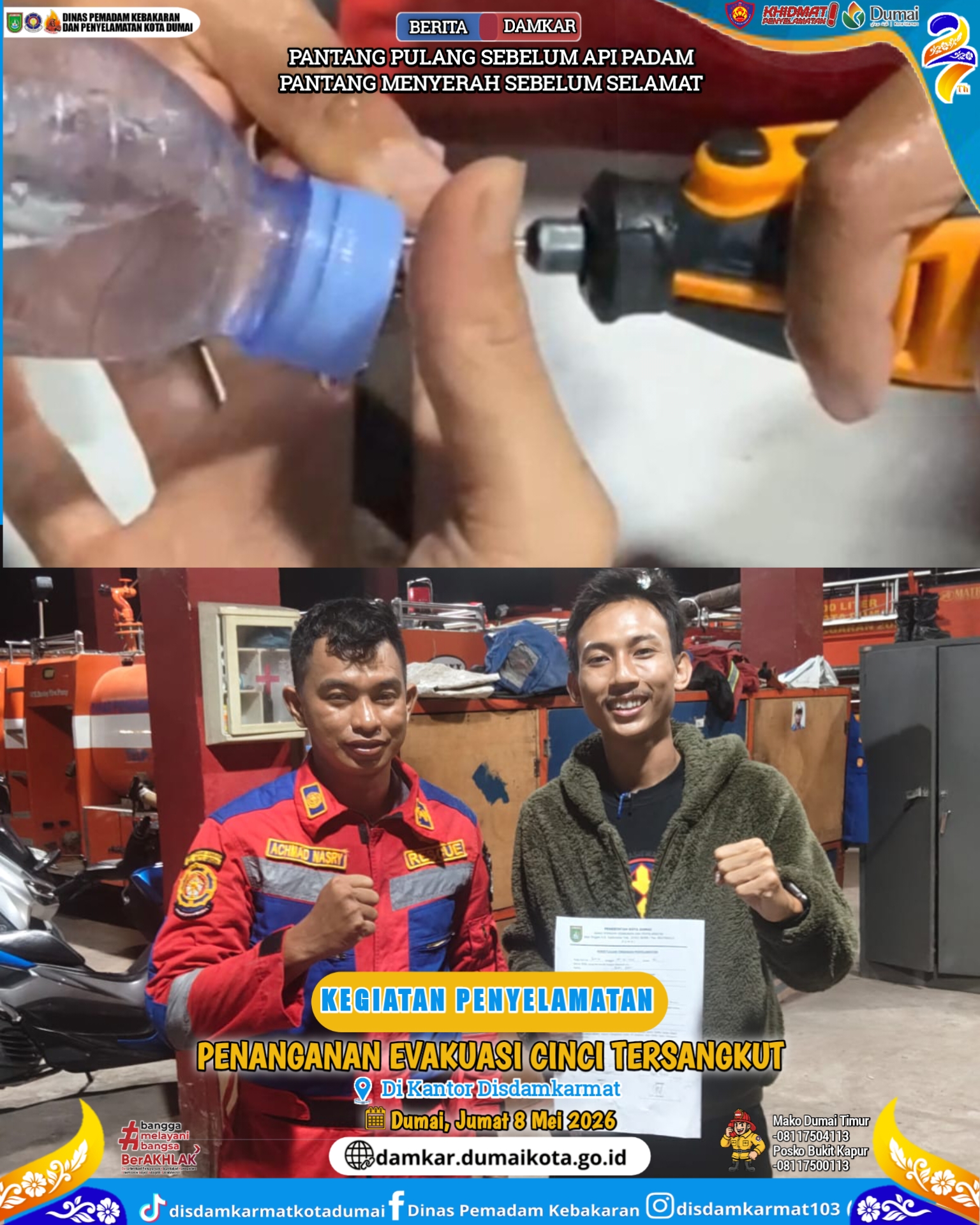 Evakuasi Cincin Tersangkut