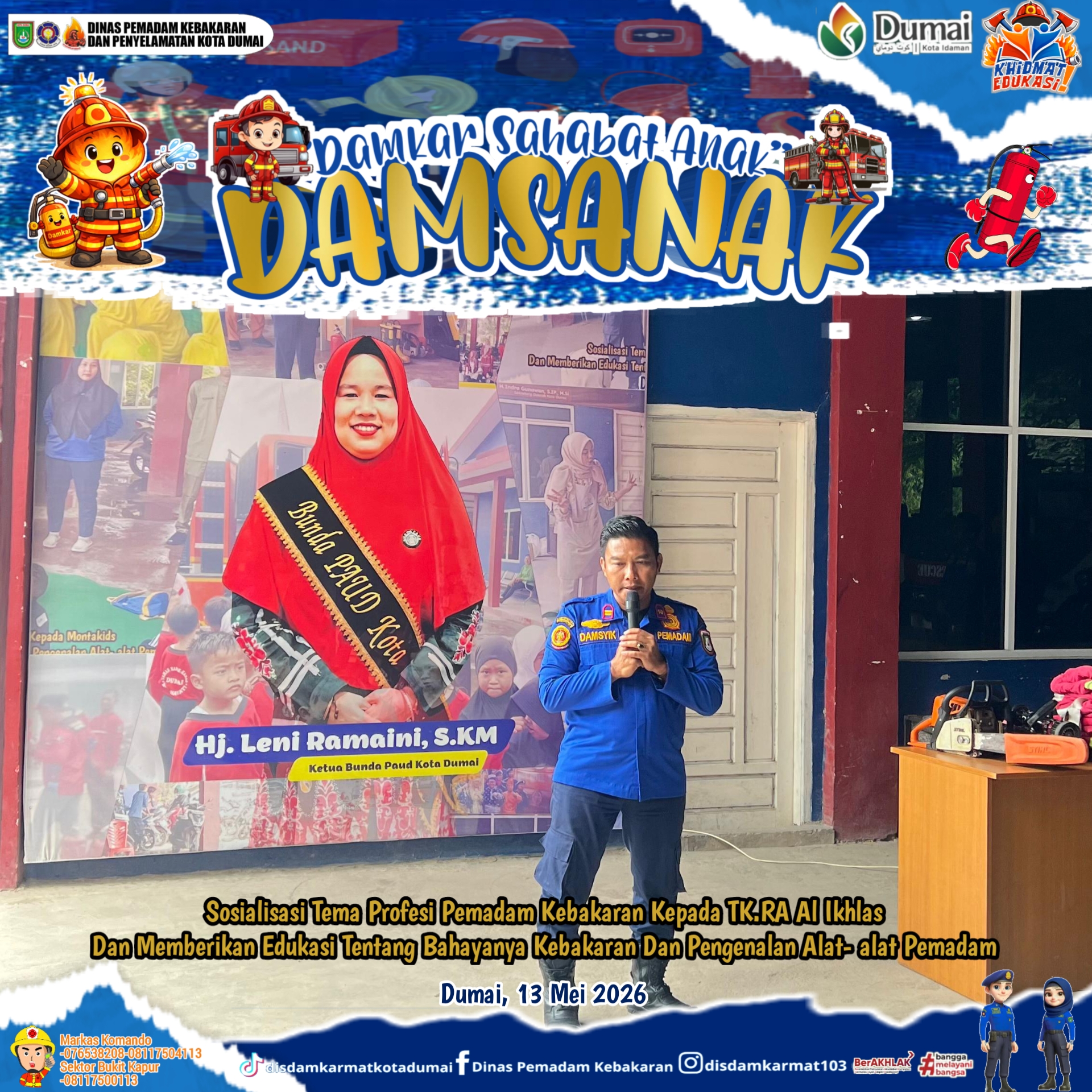 Kunjungan Edukasi TK RA Al Ikhlas Ke Disdamkarmat Kota Dumai