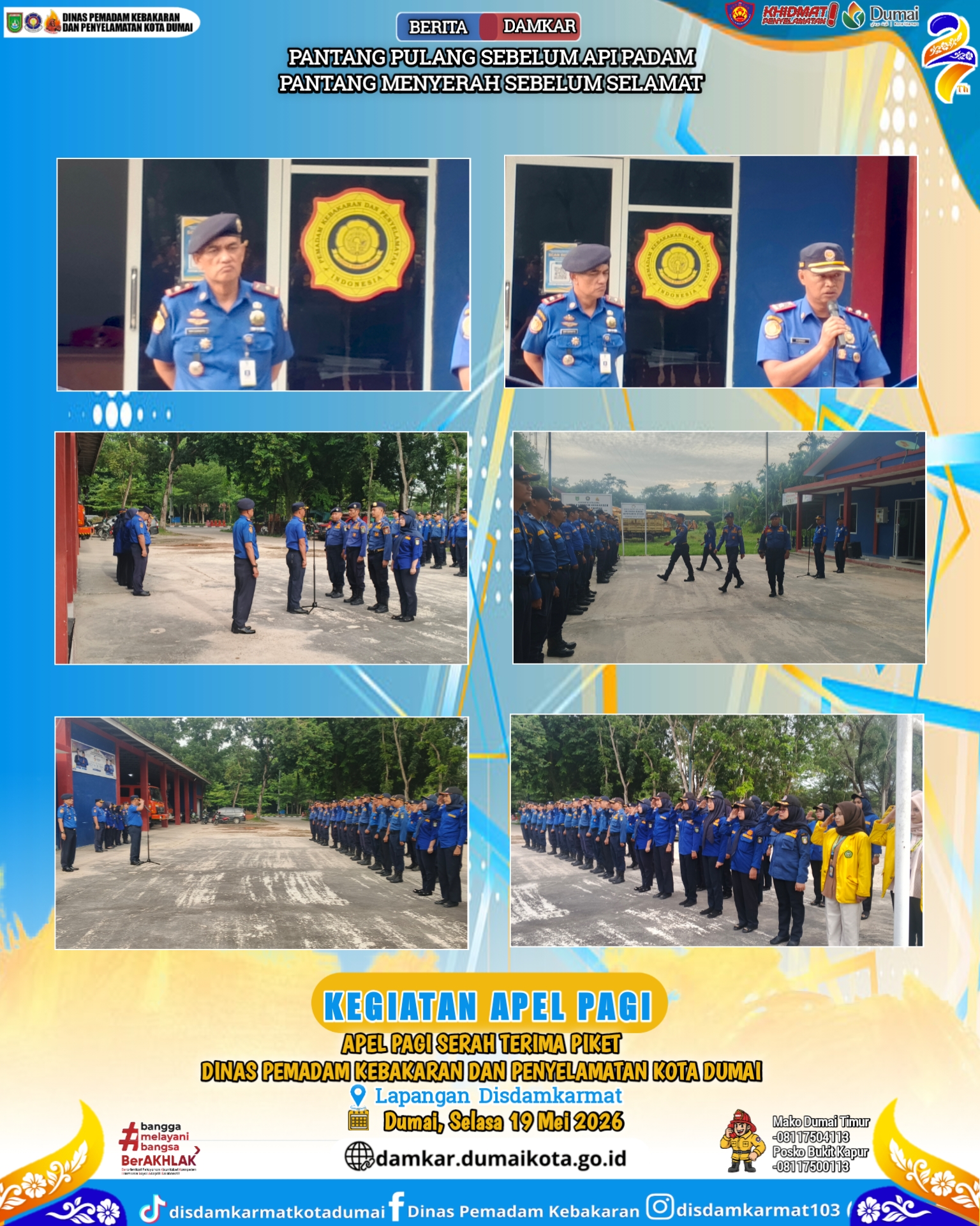 Apel Pagi Di Lingkungan Disdamkarmat Kota Dumai