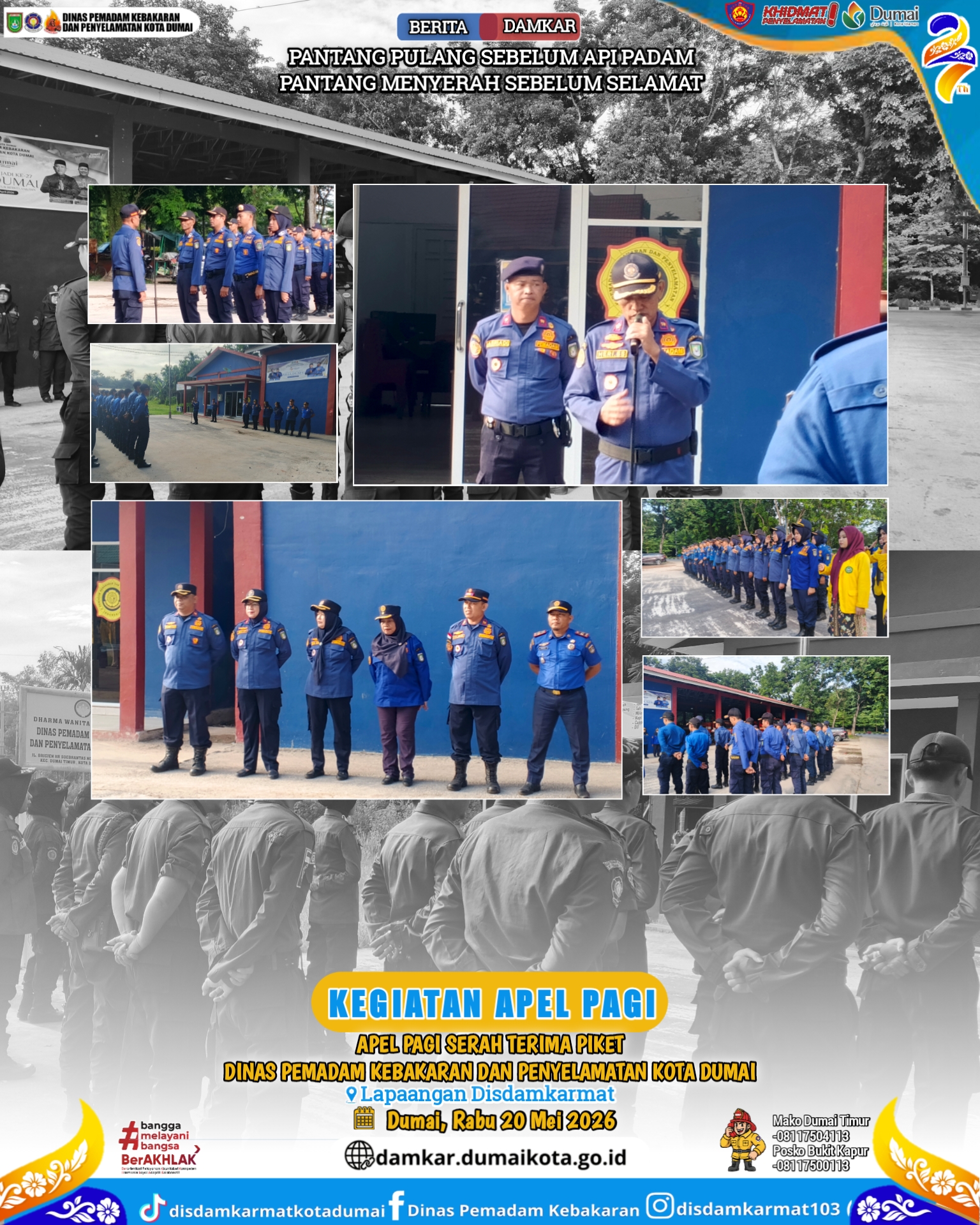 Apel Pagi Di Lingkungan Disdamkarmat Kota Dumai