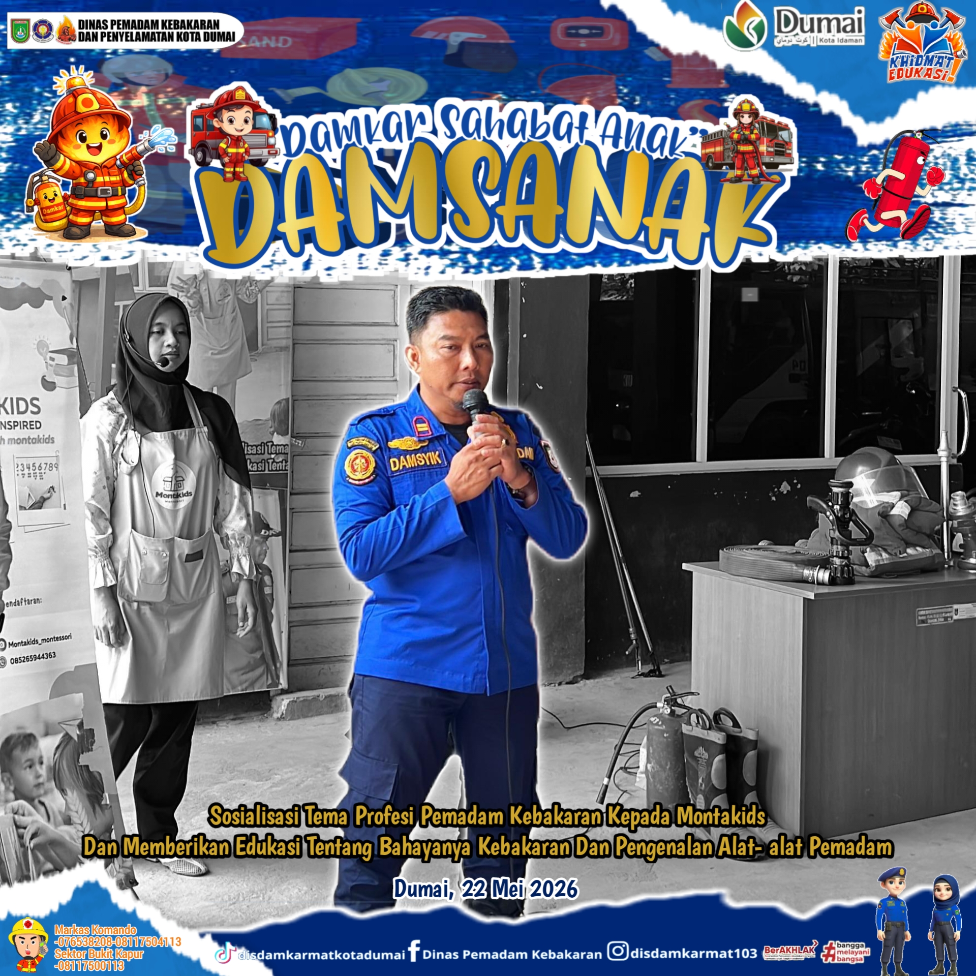 Kunjungan Edukasi Monta Kids Ke Disdamkarmat Kota Dumai