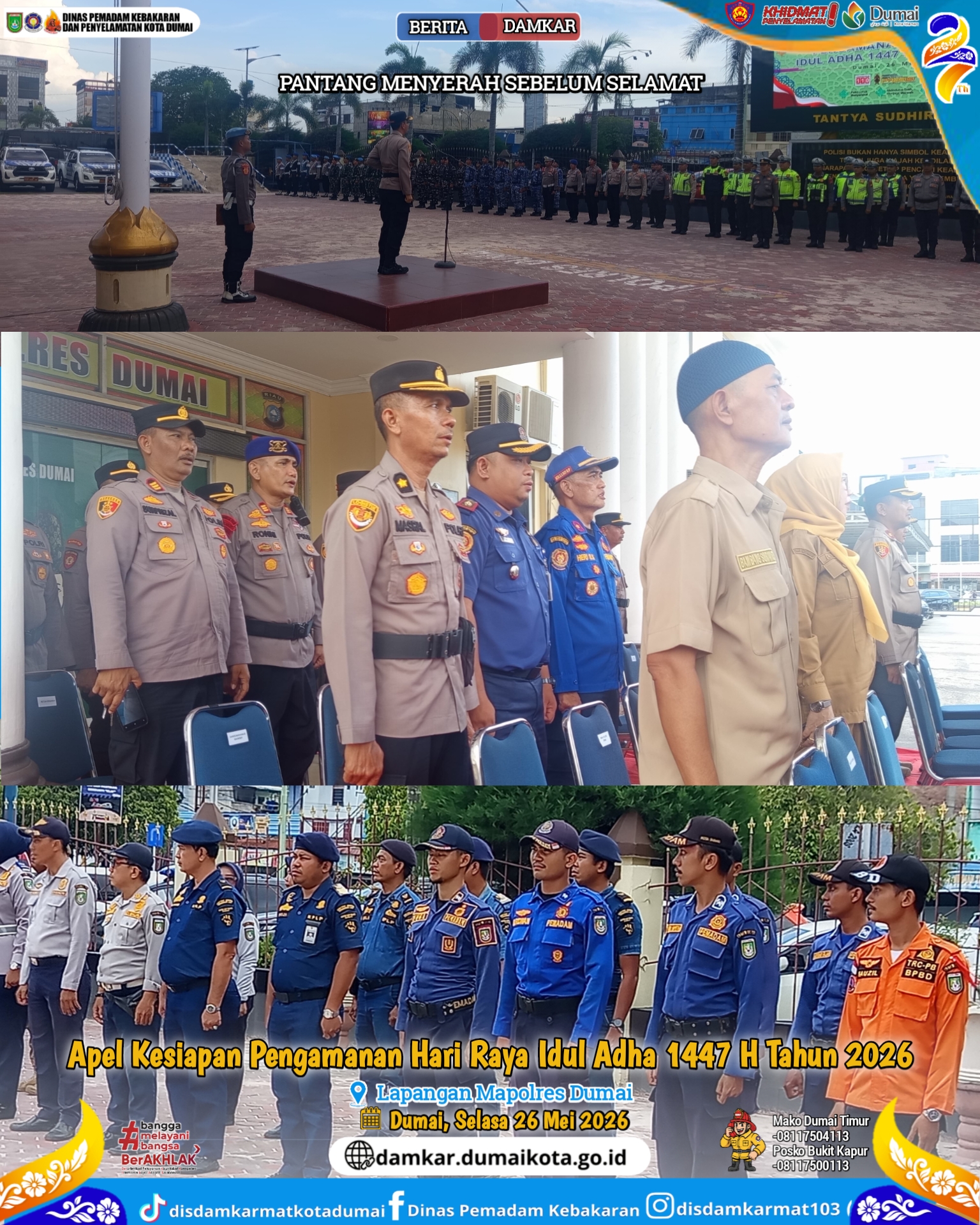 Apel Kesiapan Pengamanan Hari Raya Idul Adhaal 1447 H