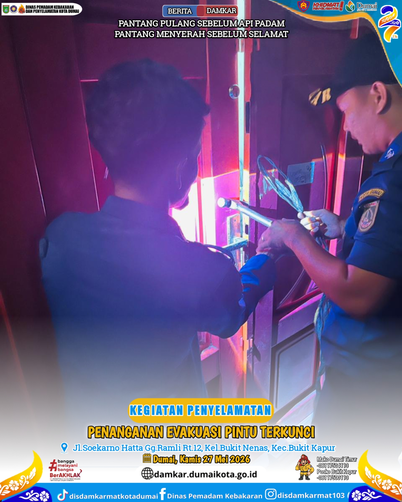 Evakuasi Pintu Terkunci